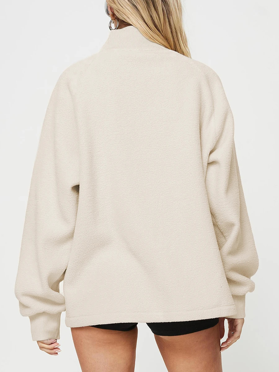 Women's Hoodies Sweatshirts Women's Quarter Zip Sweatshirts Casual Long Sleeve Fleece Pullover Oversized Tops Hoodies 231011