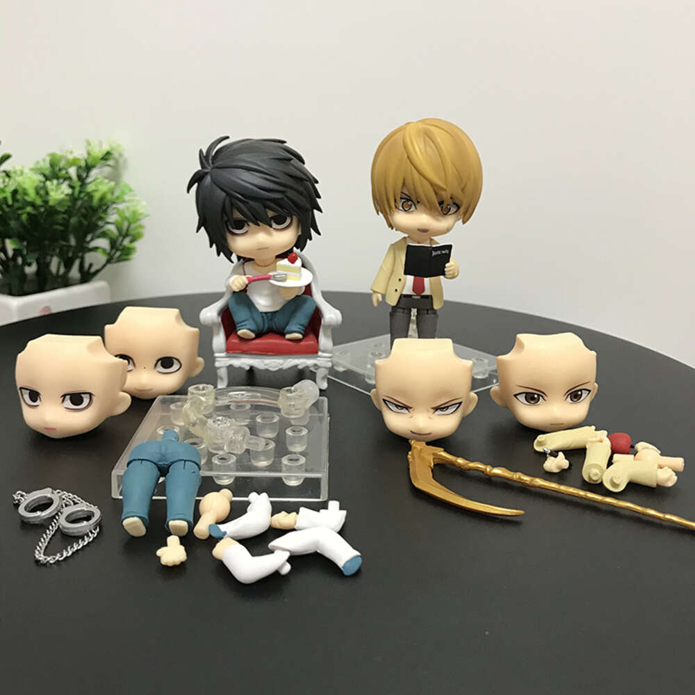 Finger Toys 10cm Death Note Anime Figure 1160# Yagami Light Action Figure Death Note Yagami Light 1200# L Lawliet Figurine Model Doll Gift