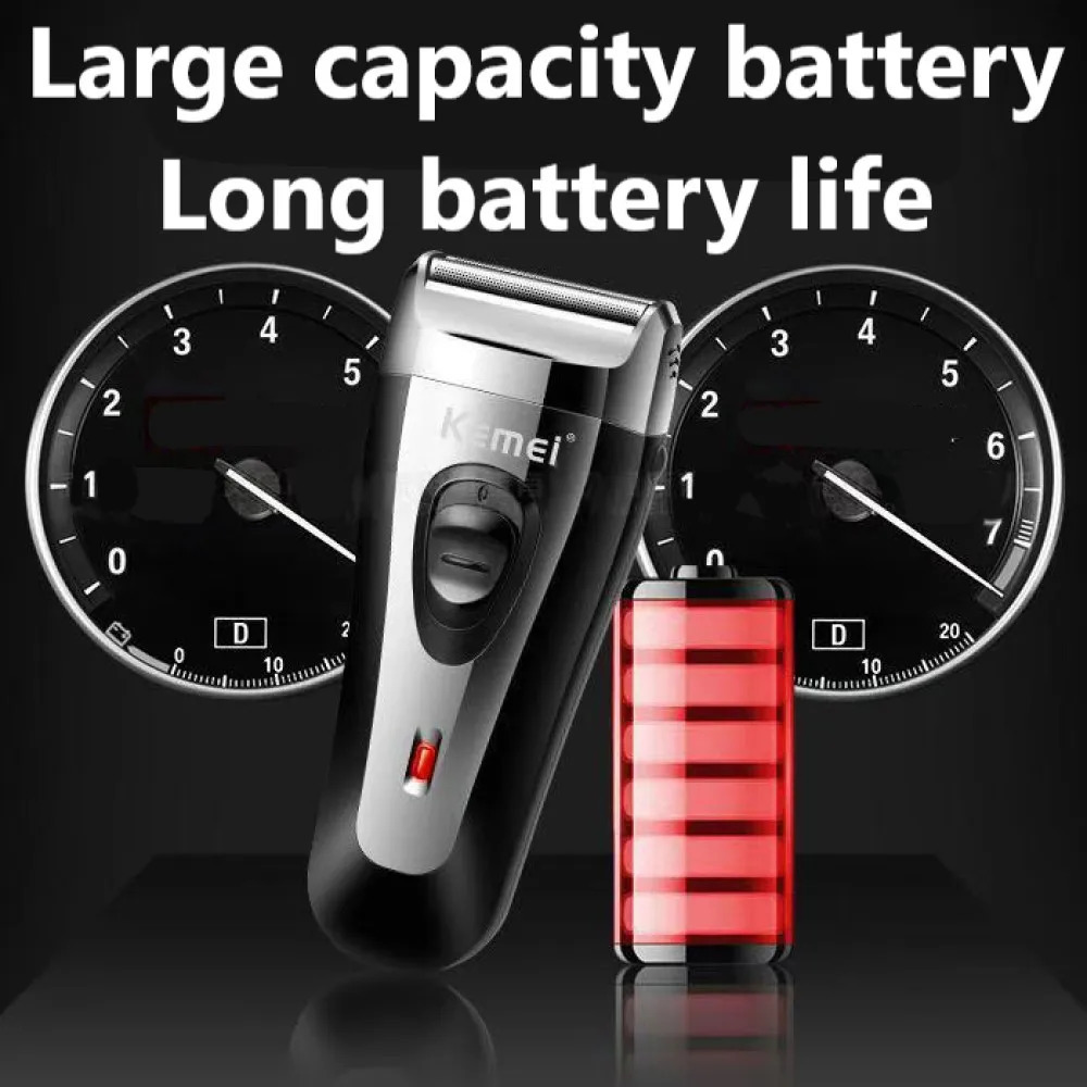 Razors Blades Kemei Powerful Rechargeable Shaver For Men Foil Electric Shaver Beard Head Shaving Electric Razor USB with extra mesh 231013