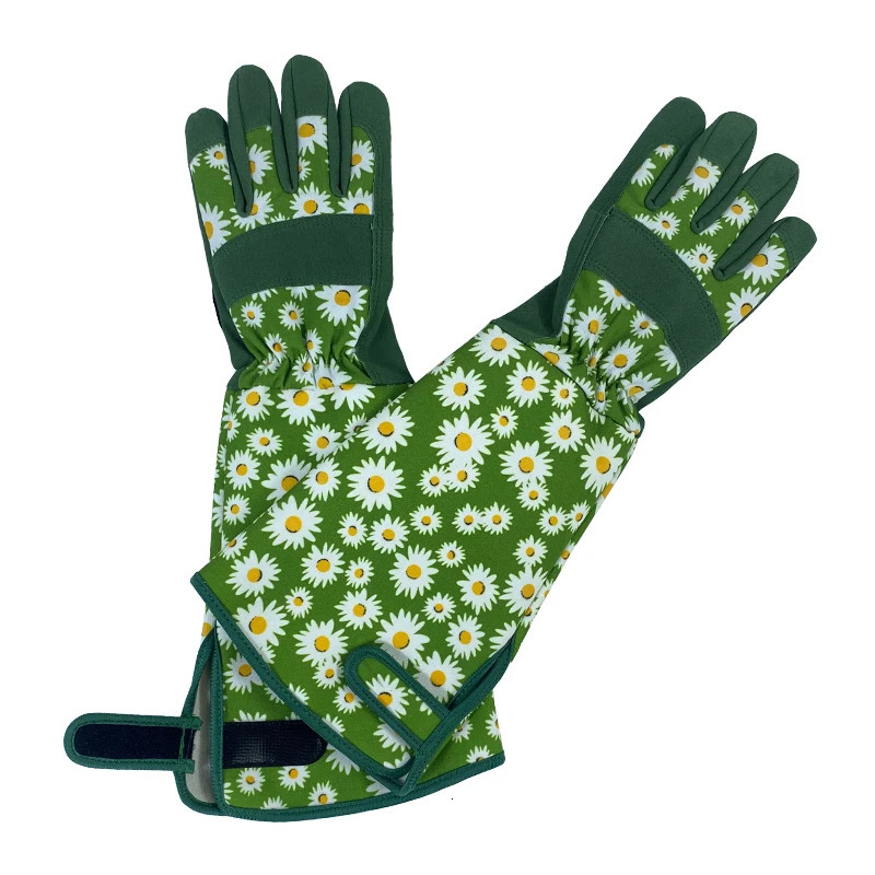 Five Fingers Gloves Long Gardening Gloves for Women Thorn Proof Gloves Men's Rose Pruning Garden Gloves with Touch Screen Breathable Work Gloves 