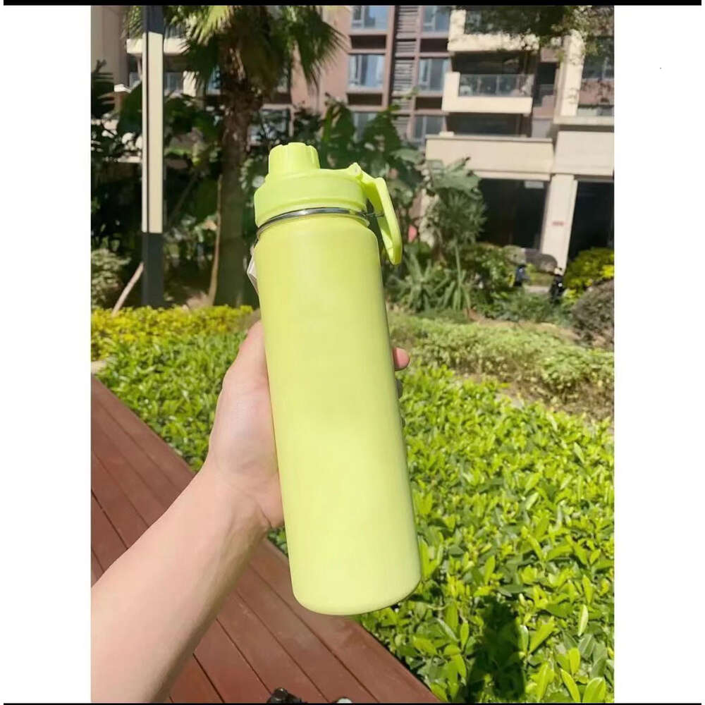 710ml Insulated Water Cup Sport Gym Vacuum Bottles Portable Leakproof Outdoor Cup Stainless Steel Thermos Pure Color