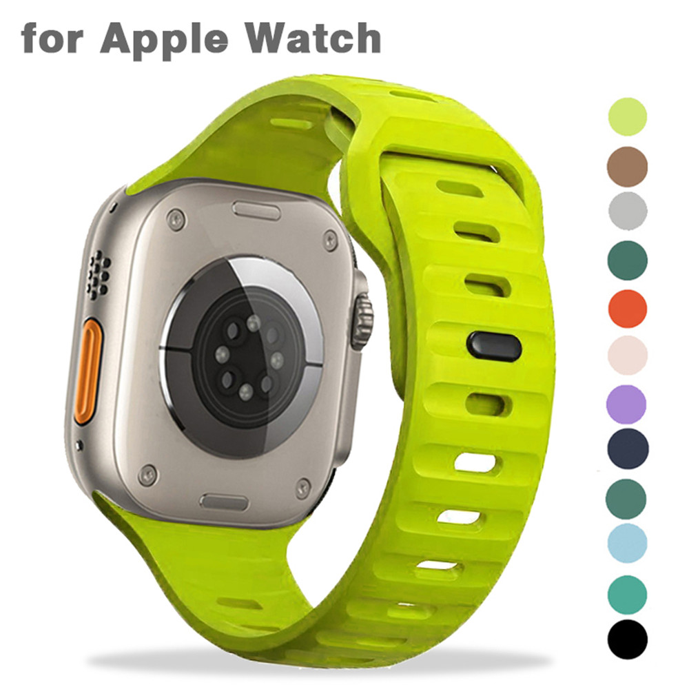 Soft Silicone Waterproof Strap Sport Bands Compatible For Apple Watch Band 38mm 40mm 41mm 42mm 44mm 45mm 49mm free shipping