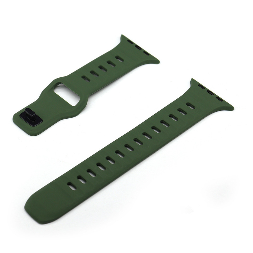Square Buckle Silicone Strap Apple Watch Ultra 49mm 45mm 41mm Breathable Wrist Band For Iwatch 8 7 6 5 4 44mm 40mm free shipping