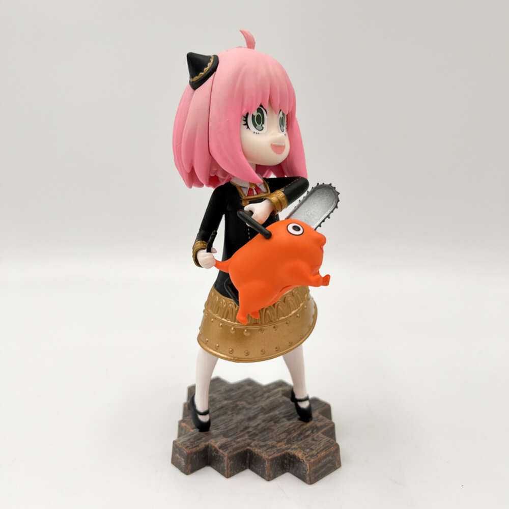 Finger Toys 17cm Spyfamily Anya Forger Anime Figure Chainsaw Man Pochita Action Figure Spy Family Figurine Collectible Model Doll Toys Gift