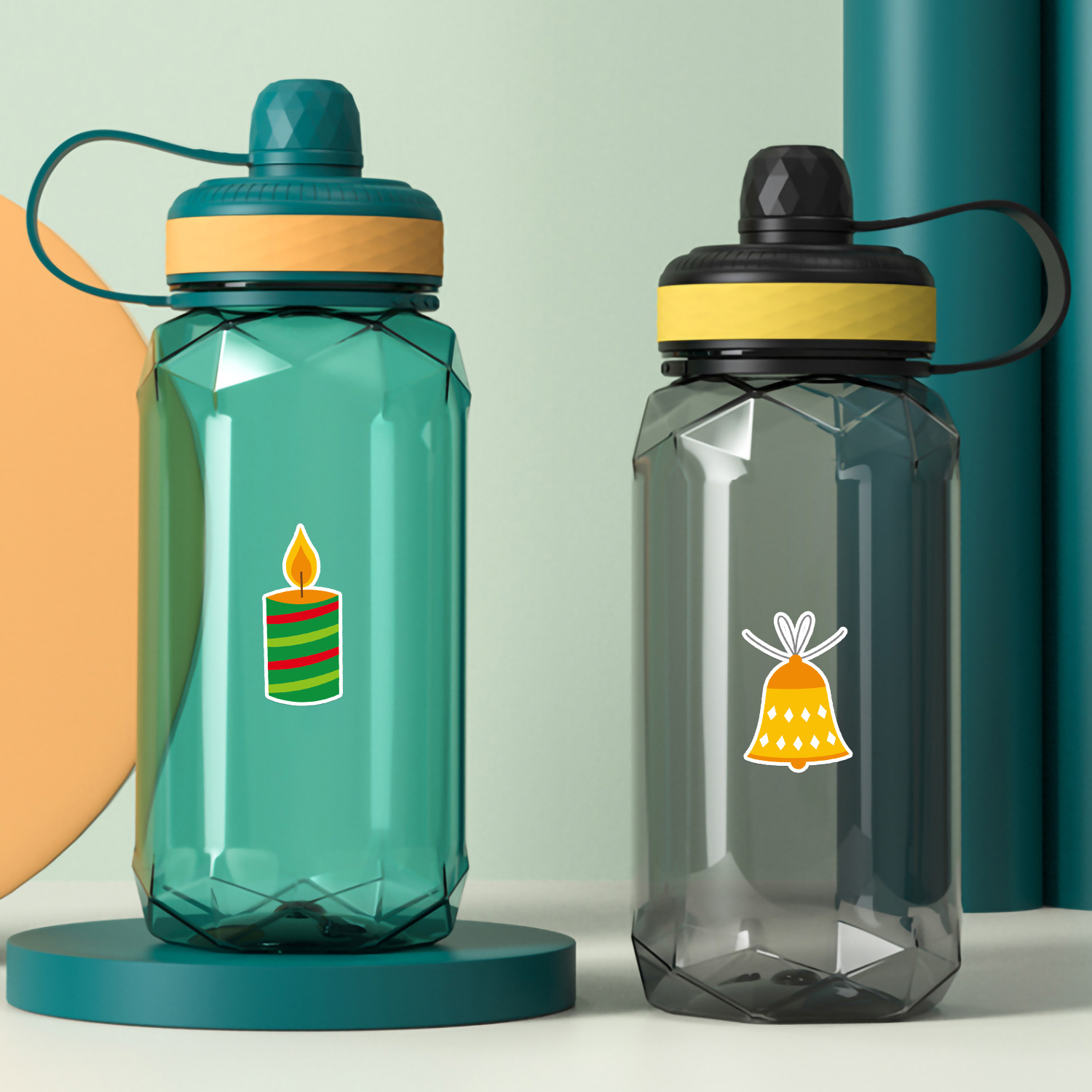 50pcs Waterproof Christmas Graffiti Stickers for Kids Car Mobile PhoneWater Cup Computer Decoration Stickers