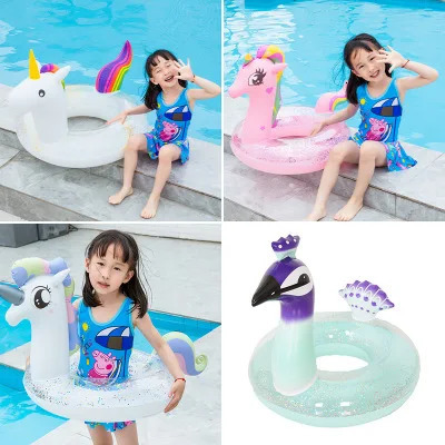 Inflatable Floats Tubes Inflatable Flamingo Kids Baby Swimming Ring Summer Beach Party Pool Toys Swimming Circle Pool Float Seat Accessories 231017