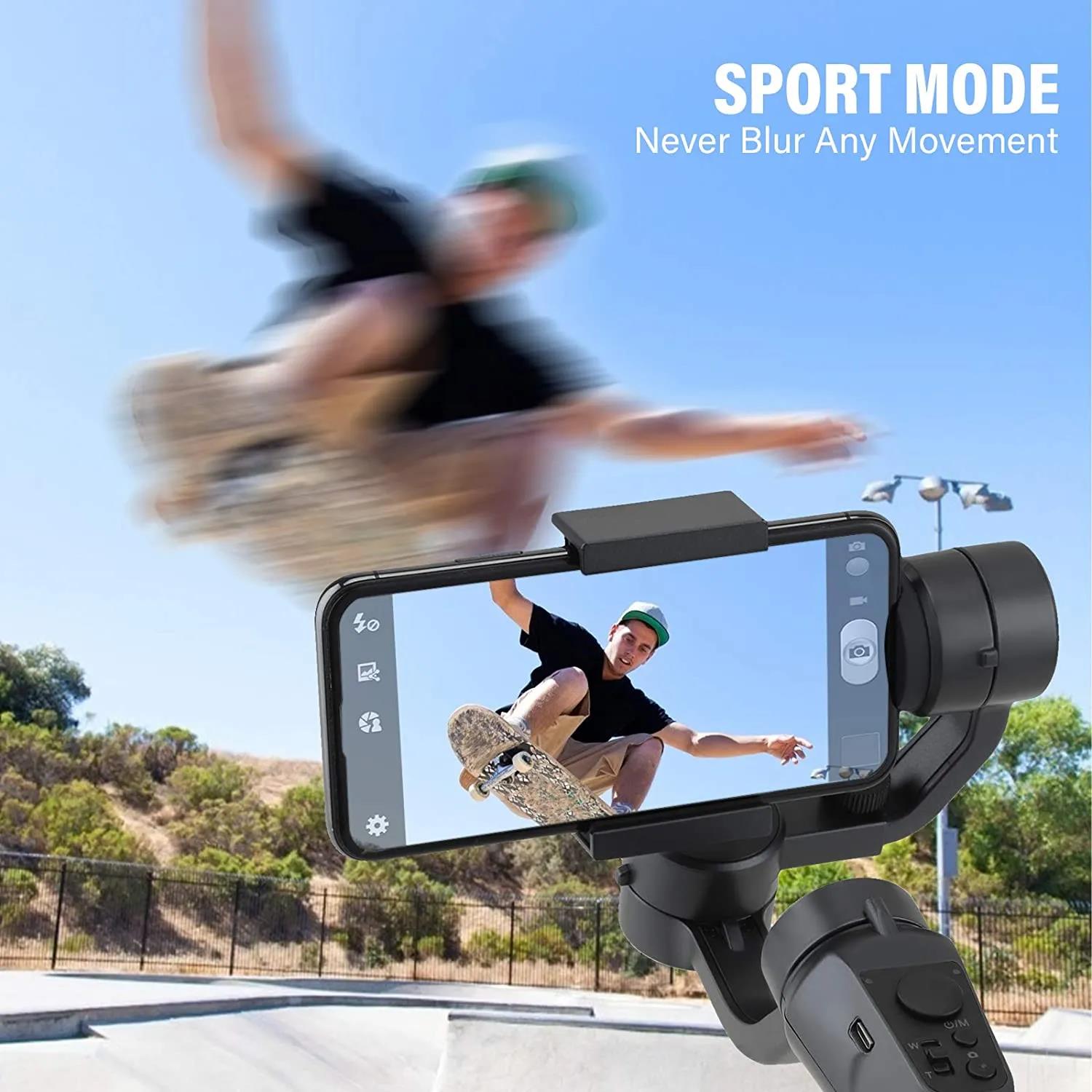 Mobile Intelligent 3 Axis Gimbal Handheld Stabilizer F6 Cellphone Holder Anti Shake Automatic Rotation For Samsung Galaxy Note 20 10+ 9 8 iphone X XS 