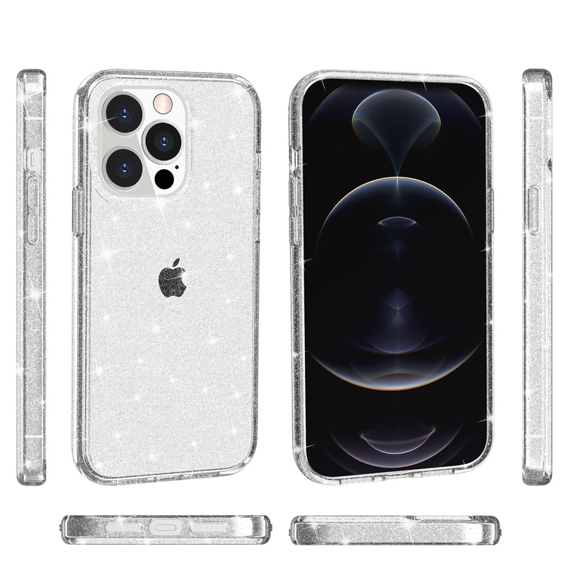 Glitter Sparkle Bling Shockproof Protective Phone Cases for iPhone 15 PRO MAX 14 Samsung S23 S22 ultra