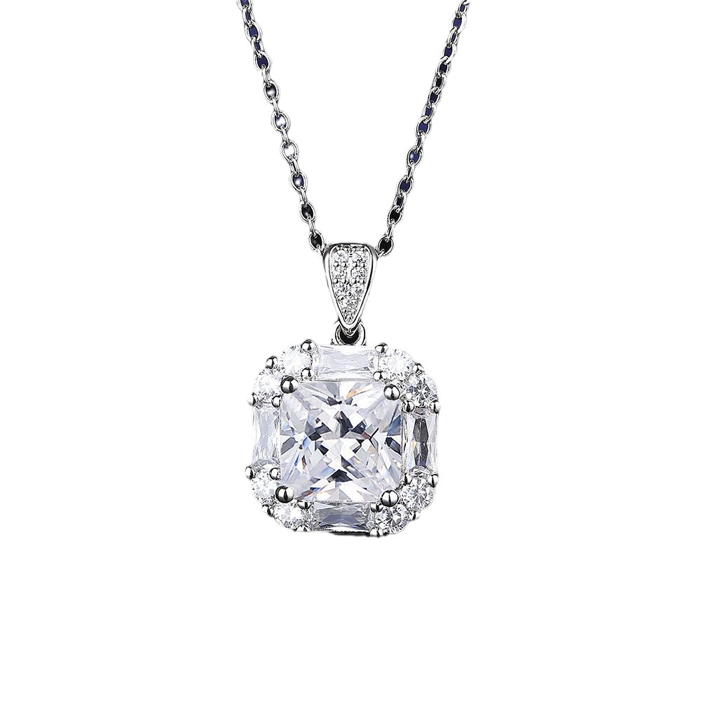 Vintage Lab Diamond Jewelry Set 925 Sterling Silver Party Wedding Rings Earrings Necklace for Women Moissanite Jewelry Gift