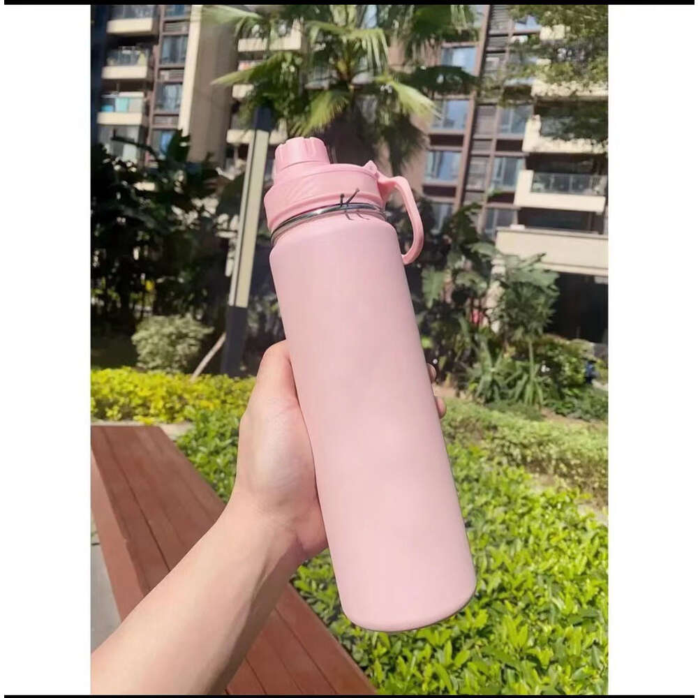 710ml Insulated Water Cup Sport Gym Vacuum Bottles Portable Leakproof Outdoor Cup Stainless Steel Thermos Pure Color