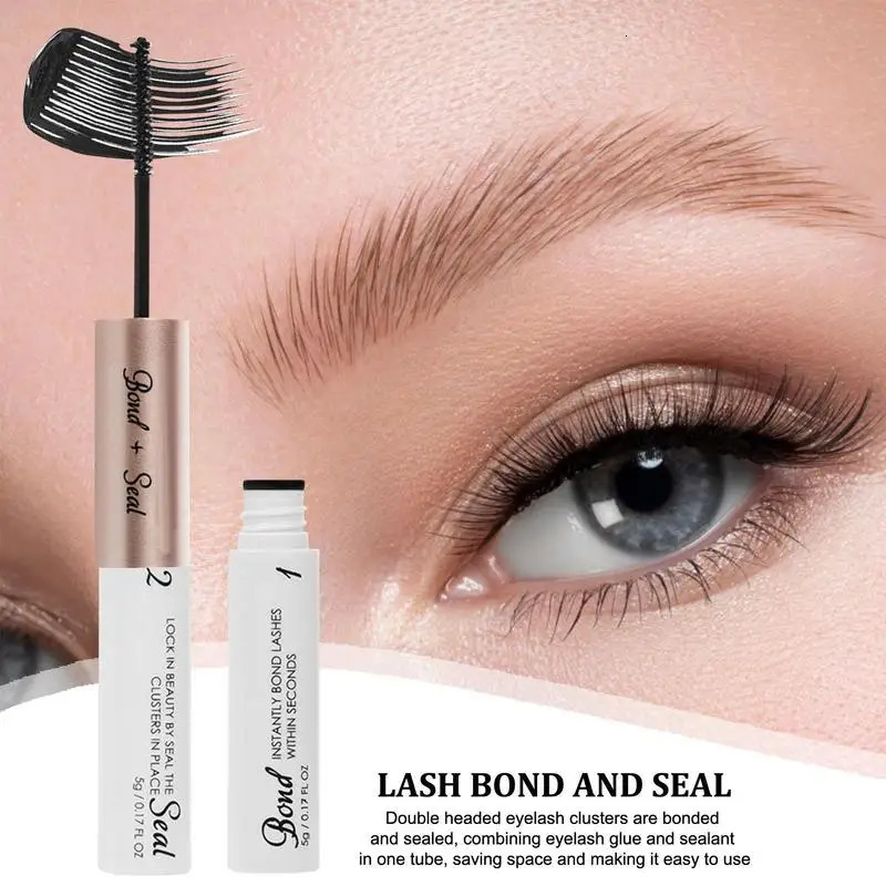 Mascara Eyelash Bond And Seal Fast Drying Lash Glue And Sealer Waterproof Strong Hold Cluster Lash Glue Bond And Seal For Cluster 231016