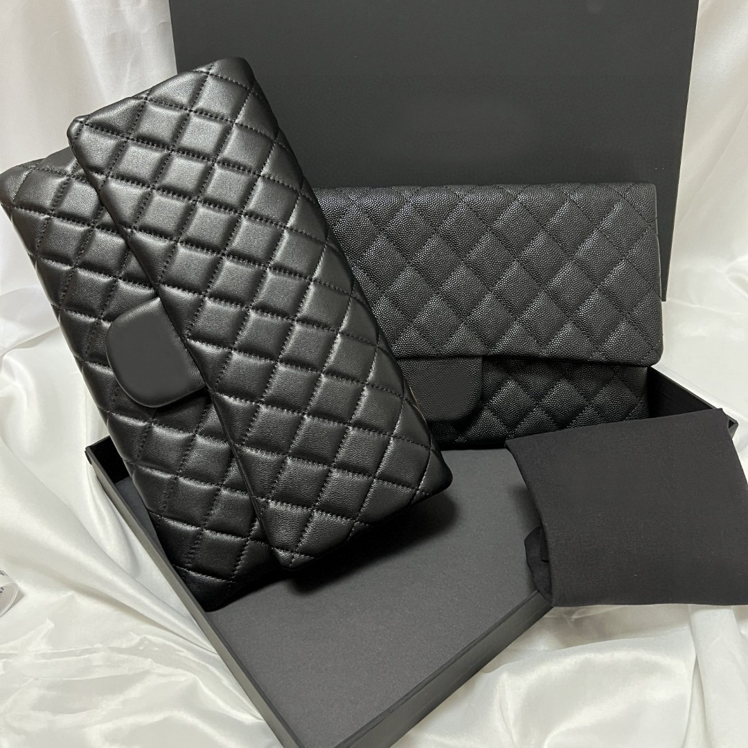 7A+ Designer Clutch Bags Women Evening Handbags Lambskin Leather 30cm High Imitation Purse with Box