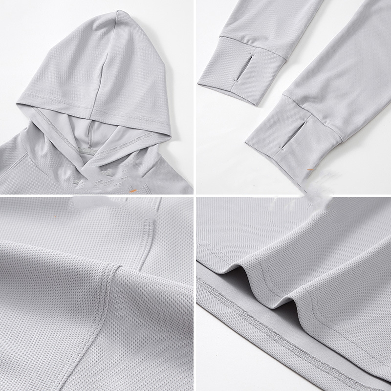 2025-- Spring Autumn New Mens Hooded Pullover Running Sports Fitness Clothes Breathable Casual Long-sleeved Hoodies