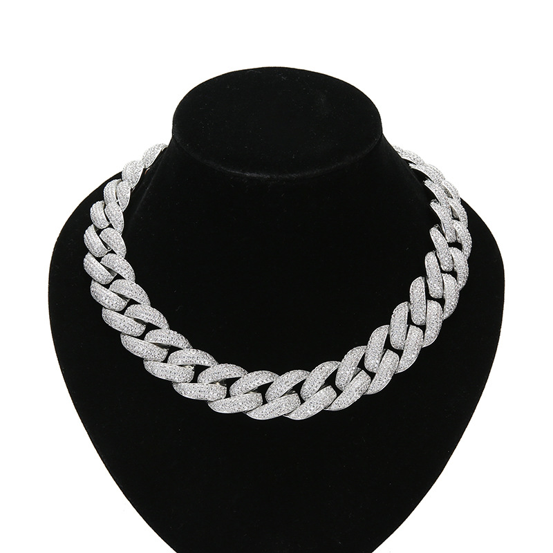 20mm Hip Hop Miami Cuban Chain Necklace 18K Real Gold Plated TopBling Full 5A Zircon Long Clasp Mens Jewelry