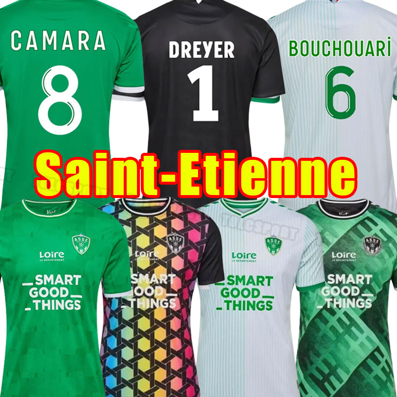 2023 2024 kids kit maillot ASSE Soccer Jersey YOUSSOUF DIONY BOUDEBOUZ 23-24 AS Saints-etienne BOUANGA KHAZRI HAMOUMA SALIBA Men Football shirt GOALKEEPER PLAYER