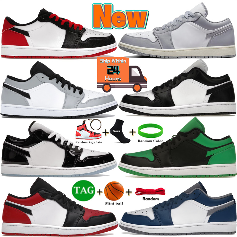 Mens jumpman 1 basketball shoes 1s OG black Bred Toe Wolf Light Smoke Grey Panda SE Concord Patent Lucky Green True Blue Triple White womens designer sneakers trainers