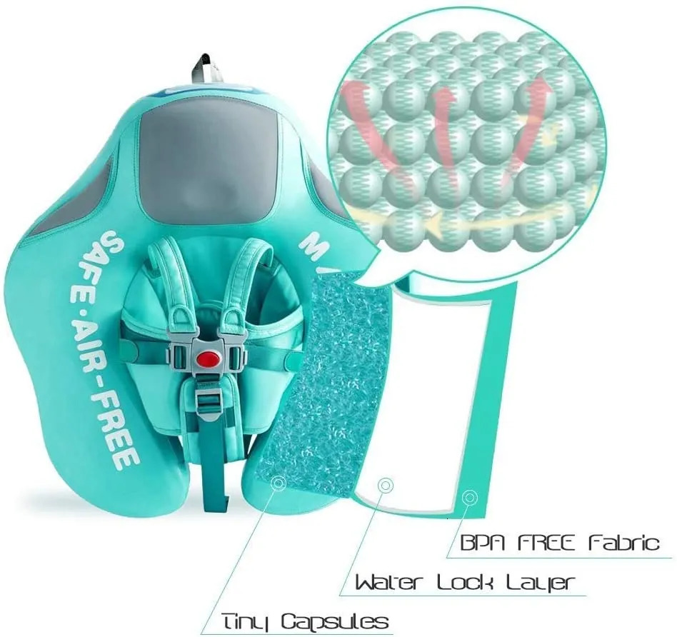 Inflatable Floats Tubes Baby Swimming Float Ring Swim Trainer Non-Inflatable Sunshade Kids Float Lying Swimming Pool Toys Bathtub For Accessories 2310