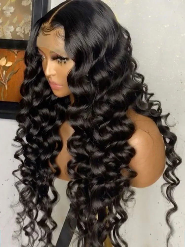 Loose Deep Wave 13x4 Lace Front Human Hair Wig Brazilian Wear and Go Glueless Wig for Women 13x6 HD Lace Frontal Wig Pre Plucked