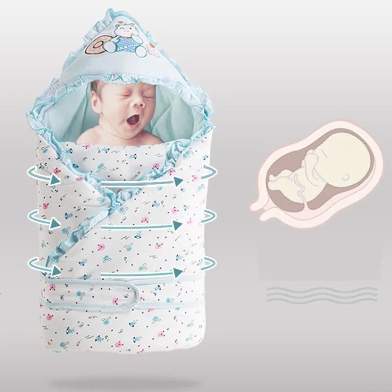 Quilts born Baby Blankets Anti-kick Baby Sleeping Bag Cotton Baby Envelope Blankets Cartoon born Swaddle Blanket Wrap Bed Quilt 231017