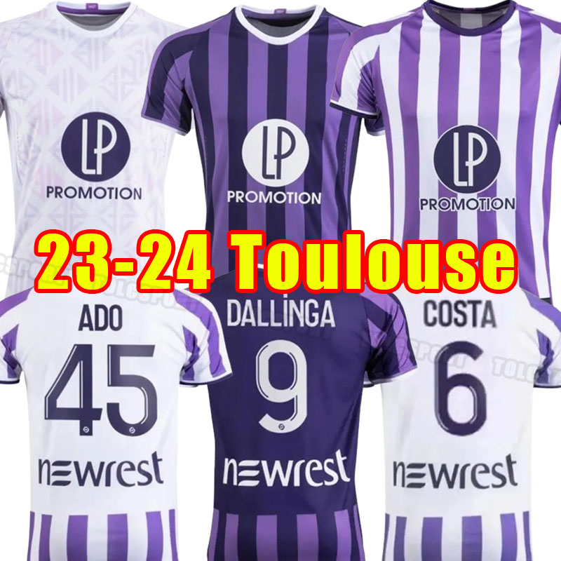 Toulouse FC soccer jerseys 2023 2024 maillot de foot Rhys Healey Anriste Bayo Spierings Adli 23/24 Men kits Kids football shirts Uniforms full set socks enfants away