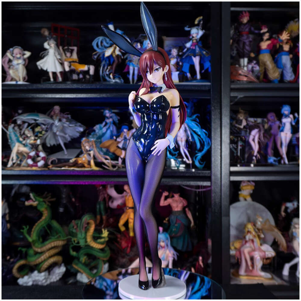 Finger Toys 48cm Freeing B-style Anime Fairy Tail Erza Scarlet Bunny Ver 1/4 Pvc Action Figure Adults Collection Model Toy Doll Gifts