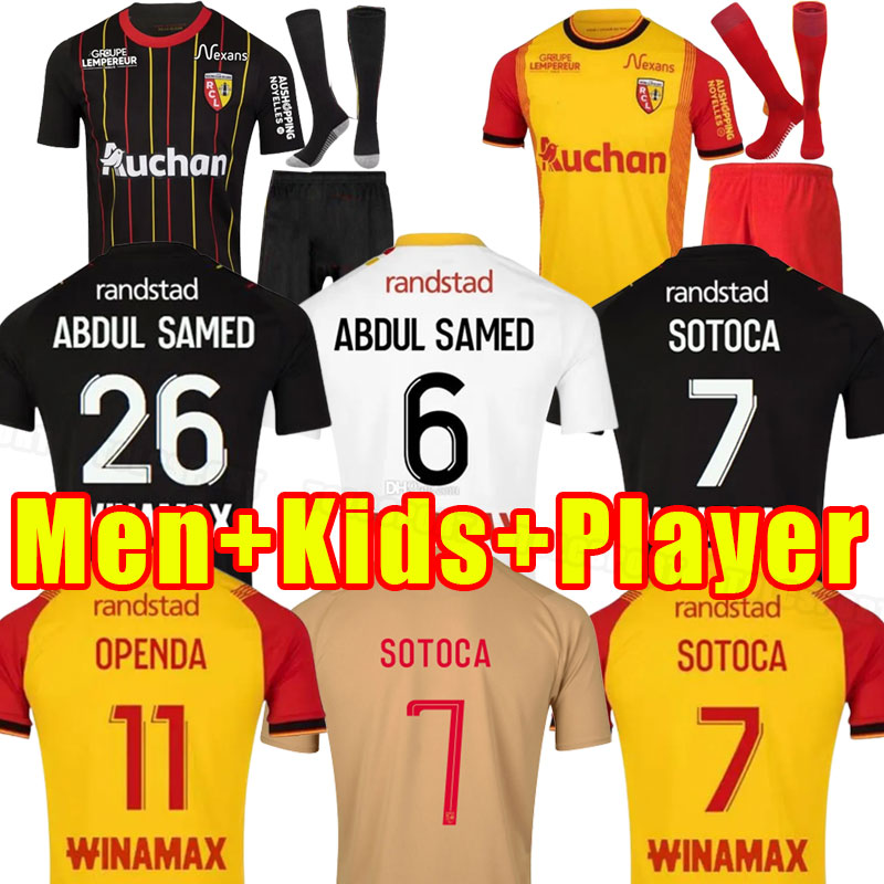 2023 2024 RC Lens soccer jerseys FOFANA GANAGO 23/24 home away Kakuta Gradit Fortes Perez third football Shirt men kids kit sock full set suit FANS Playeer VERSION