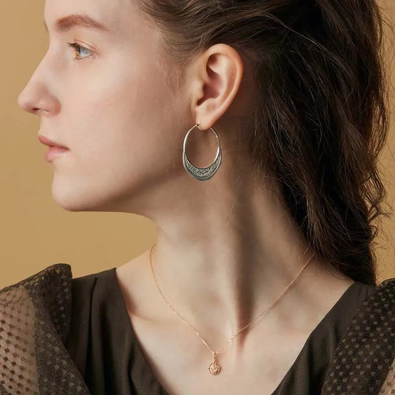 Pendant Necklaces GOLUCA Lucky Coin Necklace For Women 925 Sterling Silver Mini Totem Badge K Gold Plated Handmade Delicacy Jewelry NI070 231017