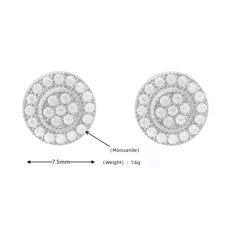 jewelry stud designer for women VVS moissanite earrings pass dia tester sterling sier micro plated platinum wedding earring girl gift