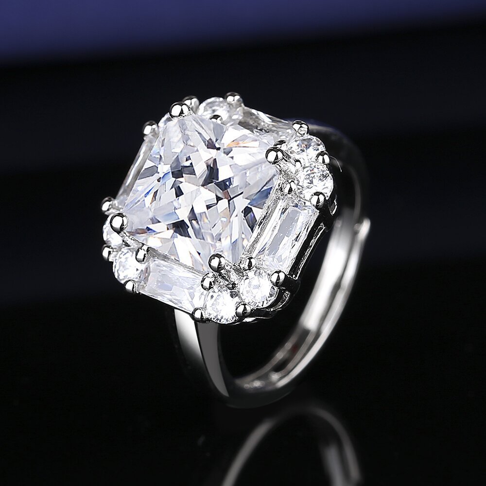 Vintage Lab Diamond Jewelry Set 925 Sterling Silver Party Wedding Rings Earrings Necklace for Women Moissanite Jewelry Gift