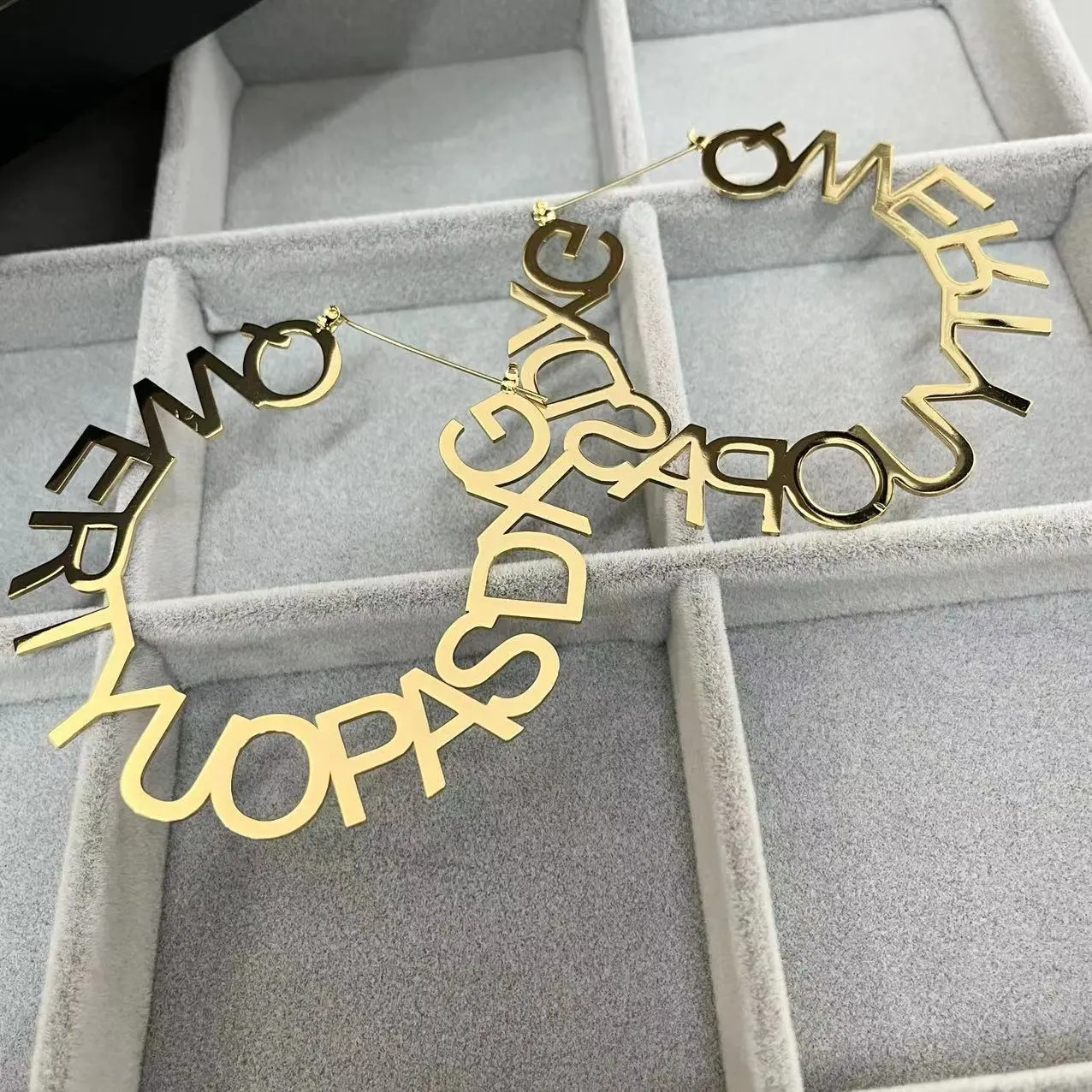 Hoop Huggie Custom 30mm-100 Stainless Steel Letter Name Hoop Earrings Personalized Big Hoop Earrings For Baby Kids Women Gifts 231016