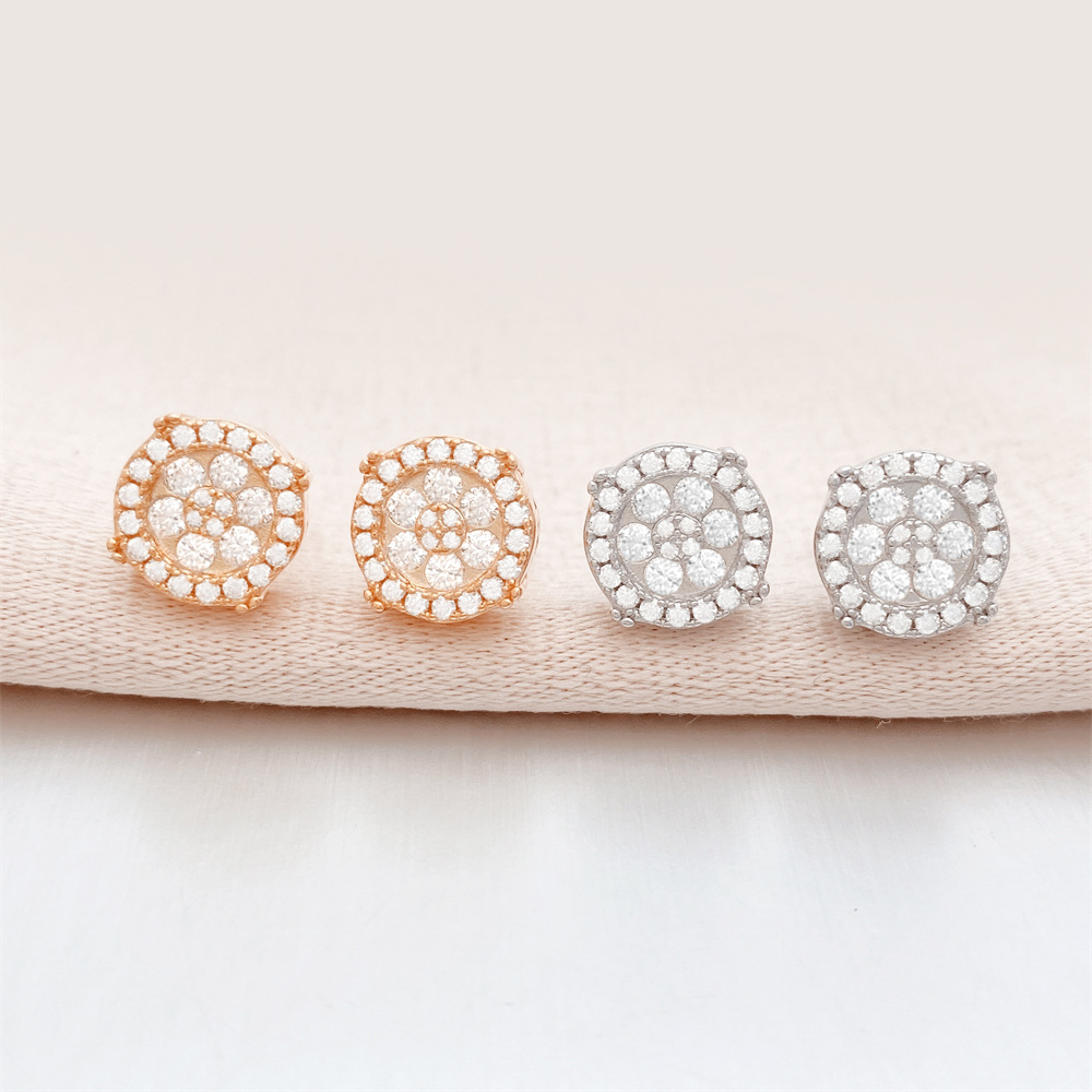 jewelry stud designer for women VVS moissanite earrings pass dia tester sterling sier micro plated platinum wedding earring girl gift