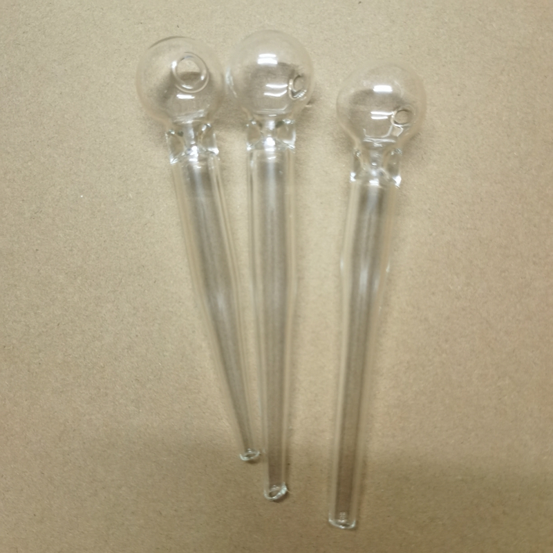 5PCS 15cm High Quality hookahs Quartz Glass Burner Pipe Clear Tube Thick smoking Hand Cigarette pipe handcraft