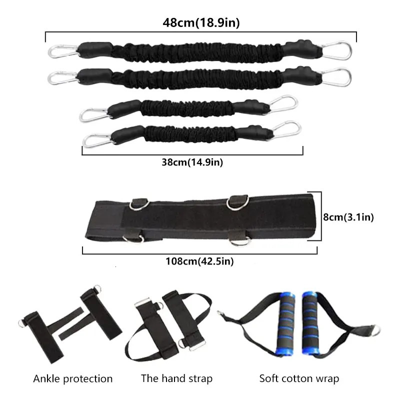 Resistance Bands 11PC 140LBS Stretching Strap Set For Arms Legs Strength Fitness Equipment Workout Boxing Basketball 231016