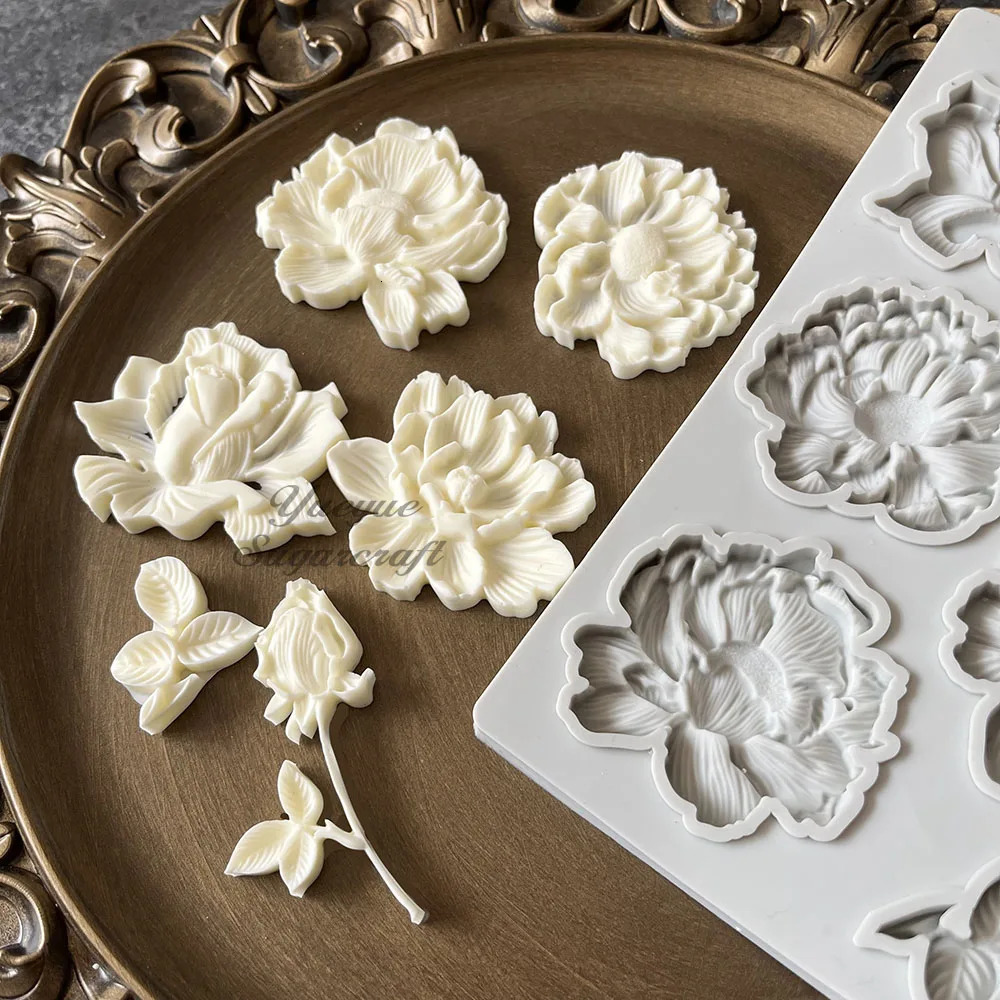 Baking Moulds Flower Silicone Epoxy Resin Plaster Mould cake mold fondant molds decorating tools DIY resin silicone l231017
