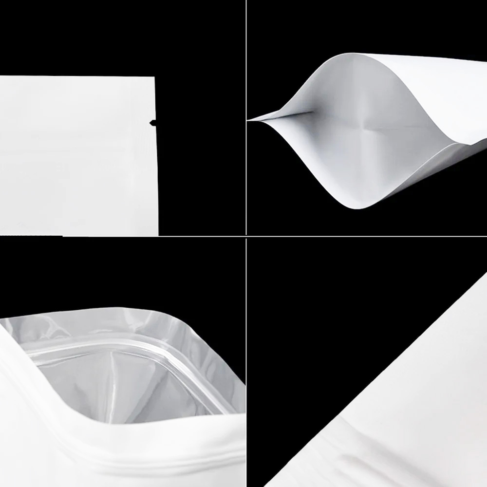 9 Size Matte White Smell Proof Stand Up Bags Resealable Mylar Bags Foil Pouch Double-Sided Self seal Bag Wholesale LX6169