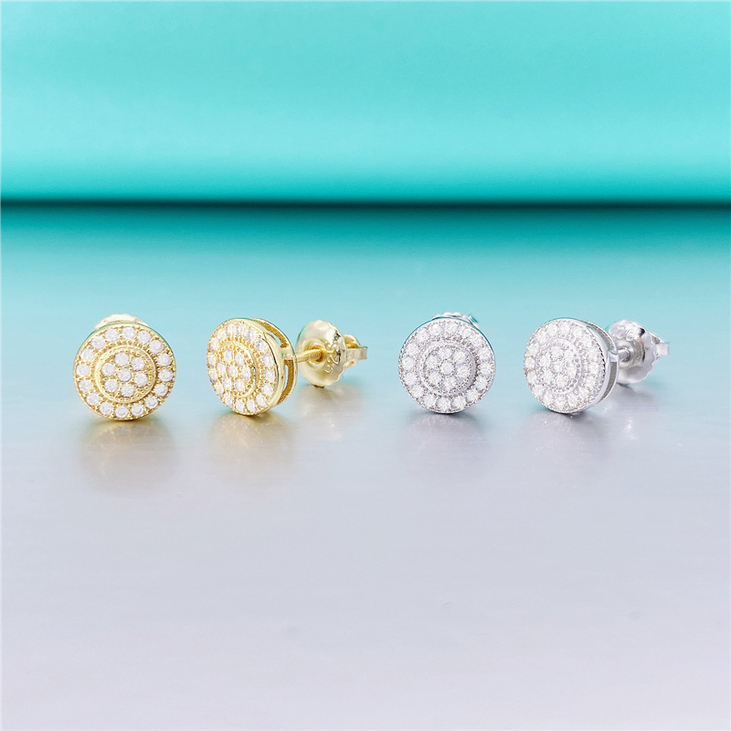 jewelry stud designer for women VVS moissanite earrings pass dia tester sterling sier micro plated platinum wedding earring girl gift