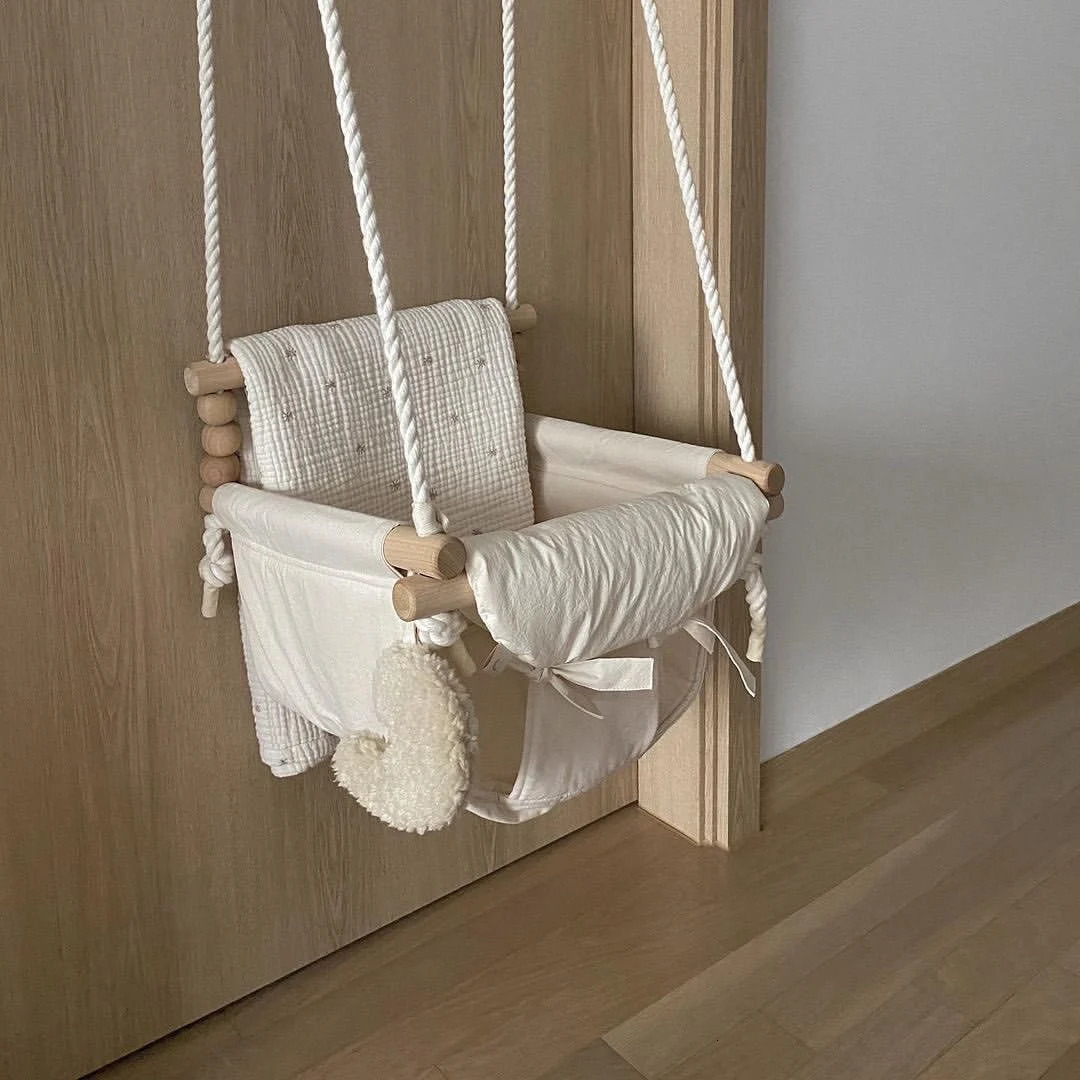 Rocking Chairs JOYLOVE Baby Swing Style Infant Household Indoor Hanging Chair Small Hanging Basket Swing Cloth Rocking Chair Children Swing 231017