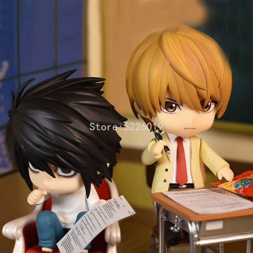Finger Toys 10cm Death Note Anime Figure 1160# Yagami Light Action Figure Death Note Yagami Light 1200# L Lawliet Figurine Model Doll Gift