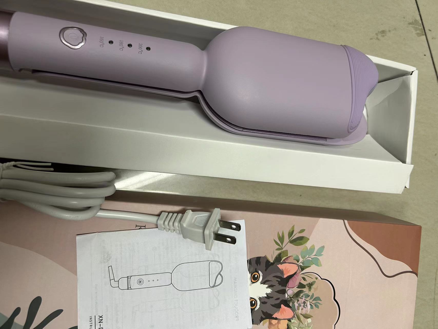 Cat claw French egg roll Curling iron large egg roll artifact water ripple 36mm sheep roll splint Tik Tok with easy curly hair and straight hair dual 