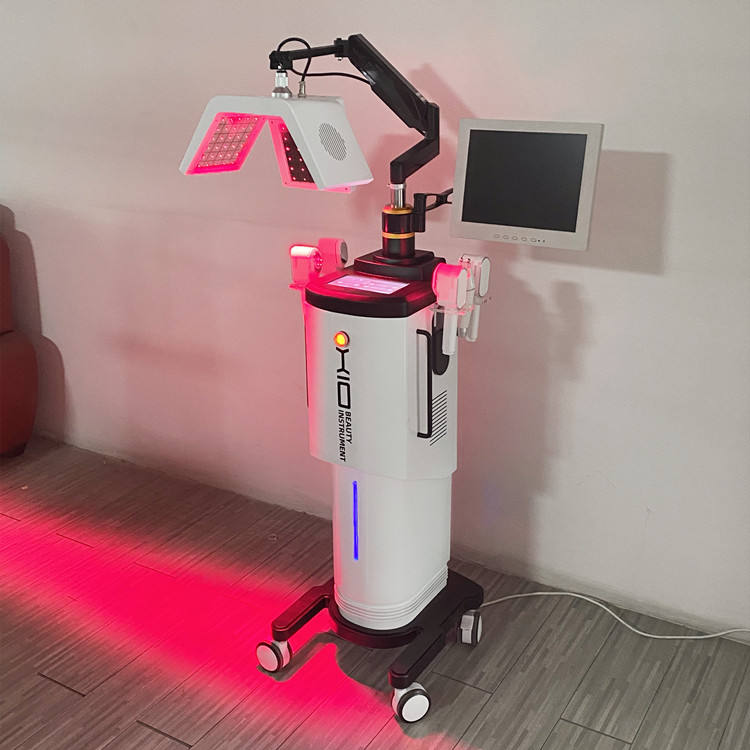 Hot Sale Irradiation Hair Growth Machine LLLT Diode Laser 650nm 190 Beads Follicle Energizing Hair Thickness 5 in 1 Oxygen Spray Hair Camera