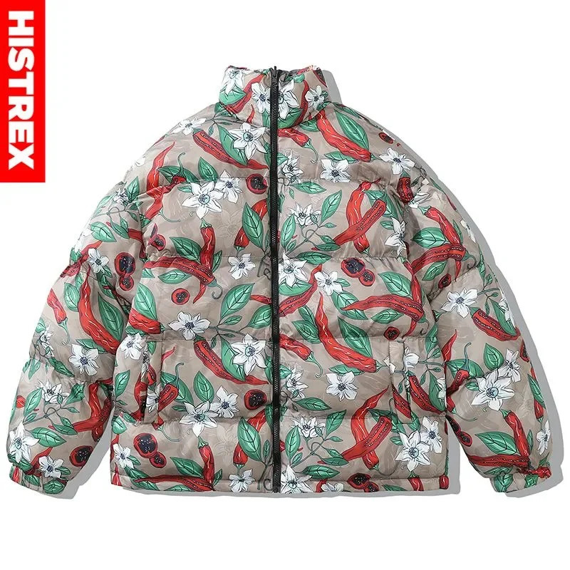 Men's Down Parkas Reversible Winter Jackets Parka Men Chili Tiger Animal Outerwear Thick Warm Jacket Harajuku Puffer Oversized Coat 231017