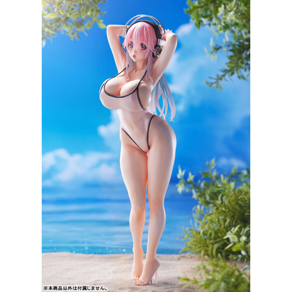 Finger Toys 260mm Wave Dream Tech Super Sonico White Swimsuit Style 1/7 Scale Pvc Action Figure Adult Collection Hentai Model Toy Doll Gifts