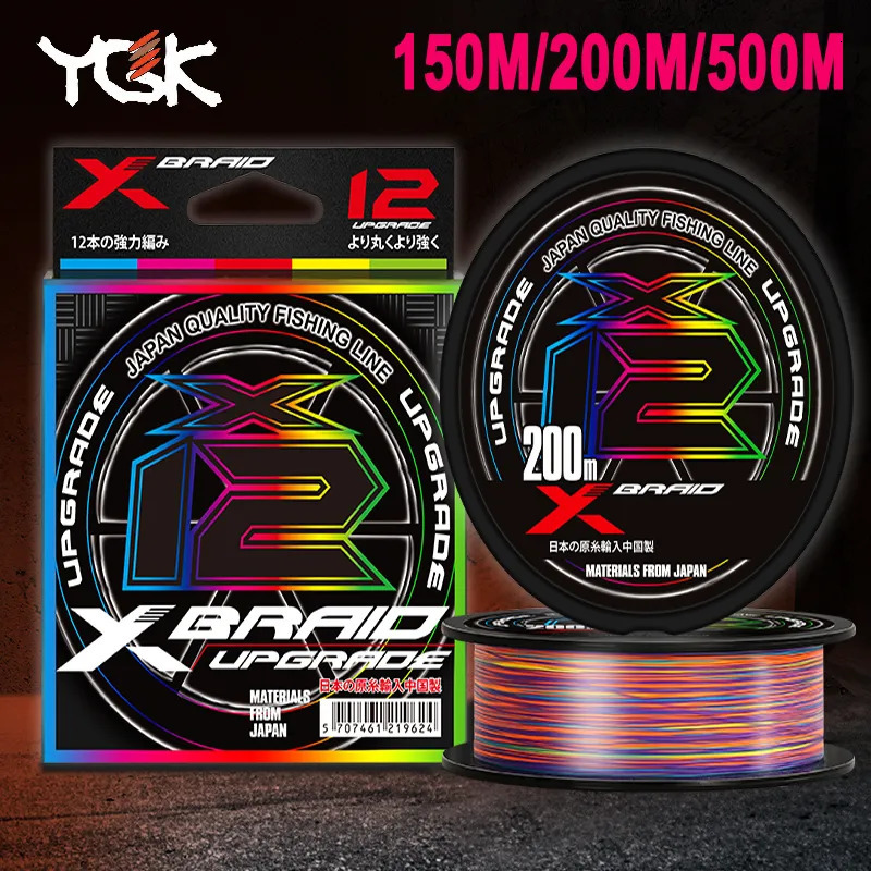 Japan Original Upgrade X12 Braid Multicolored YGK Multifilament Line 500M/200M/150M Carp Fishing Accessories pesca 231017