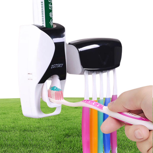 Toothbrush Holders Automatic Toothpaste Dispenser Holder Set Dustproof And Suction Wallmounted Bathroom Squeezer8040655