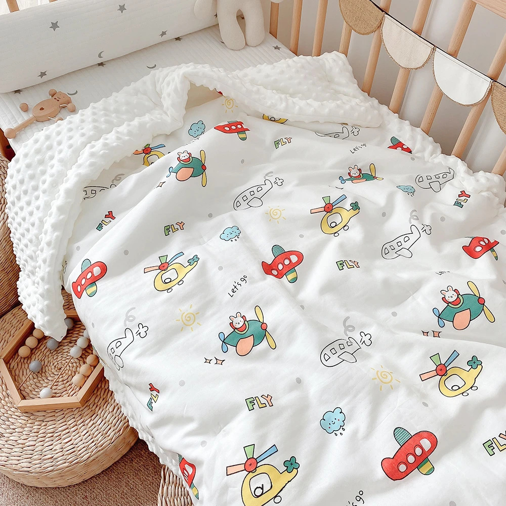 Quilts Big Size 3D Dot Muslin Cotton thick Heart Print Soft Spring Toddler Blanket Crib Quilt Big Child Blanket 231017
