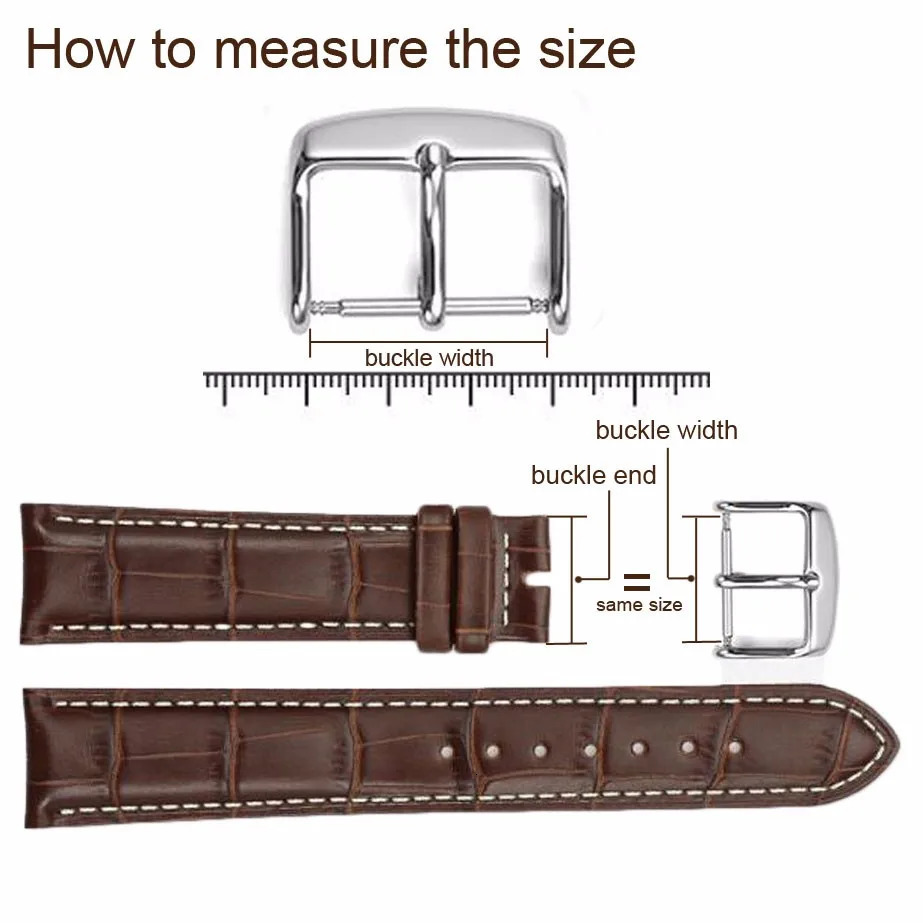 Watch Bands MAIKES 18mm 20mm Watch Buckle Genuine Leather Watch Band 316L Stainless Steel Brushing Clasp on Case For IWC Watchband 231016