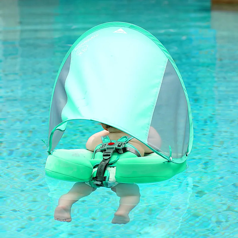 Inflatable Floats Tubes Baby Swimming Float Ring Swim Trainer Non-Inflatable Sunshade Kids Float Lying Swimming Pool Toys Bathtub For Accessories 2310