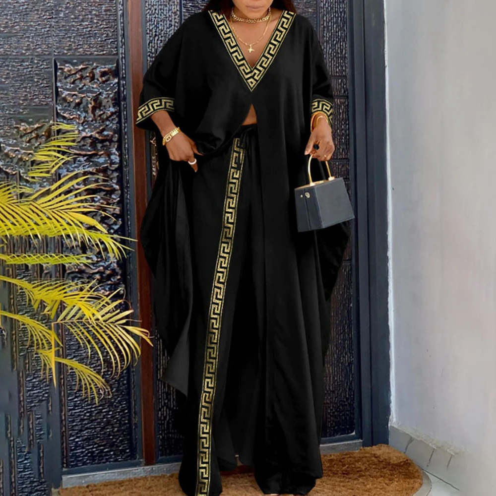 Women's Tracksuits Spring Fashion Printing Loose Two Piece Set Women Casual One-button Long Split Top Wide Leg Pants Suit y2k streetwear outfits 