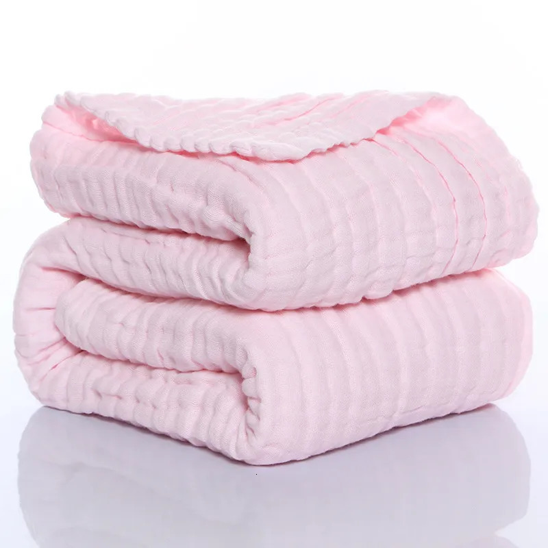 Quilts 6 Layers Muslin Swaddle Baby Blankets born Muslin Swaddle Wrap Bedding Quilt Baby Bath Towel 231017