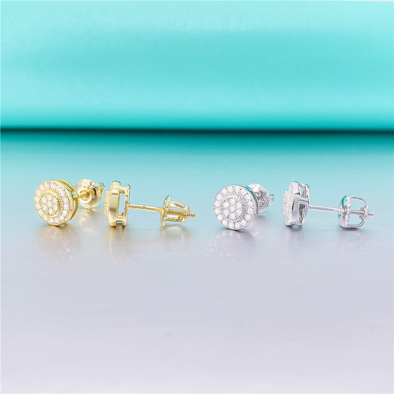 jewelry stud designer for women VVS moissanite earrings pass dia tester sterling sier micro plated platinum wedding earring girl gift